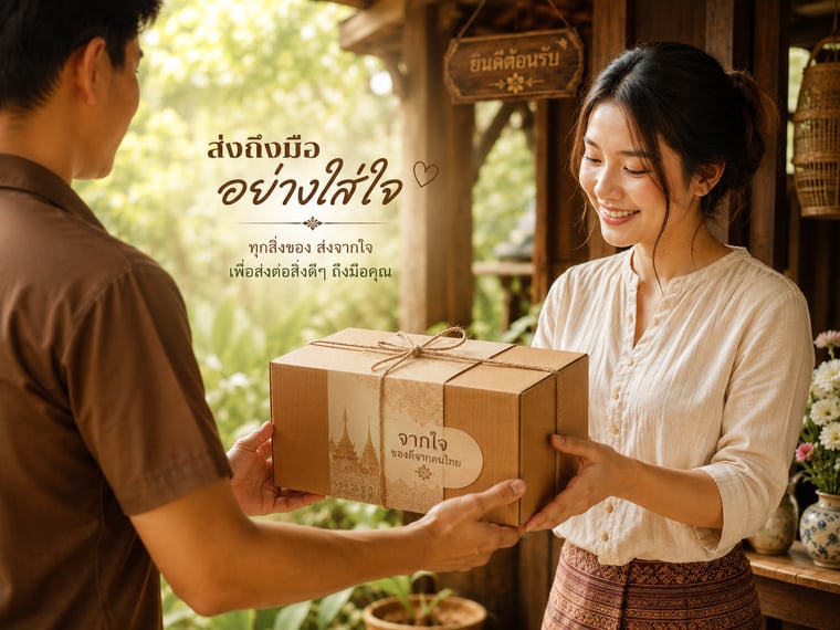 ส่งถึงมืออย่างใส่ใจ — บรรจุภัณฑ์แน่นหนา ส่งตรงถึงบ้านทั่วไทย